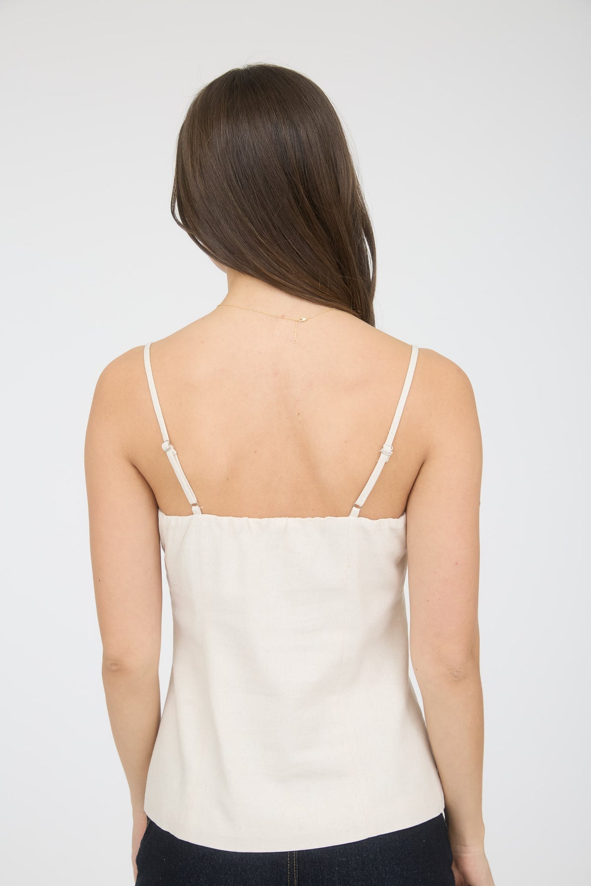 Spaghetti Strap Linen Top
