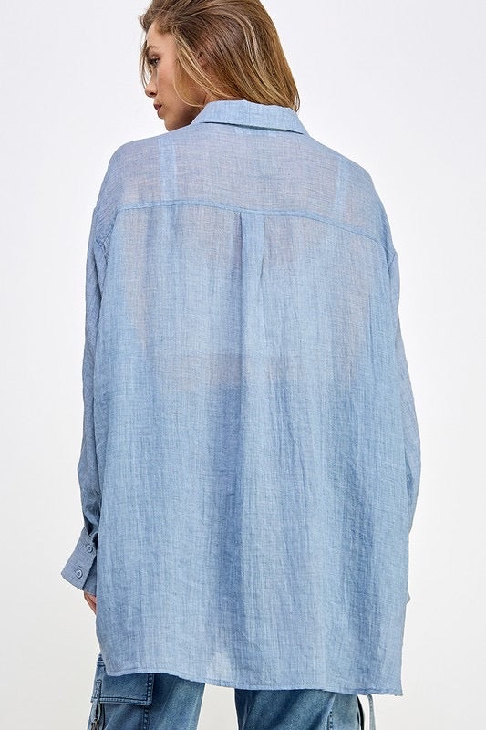 Harlow’s Oversized Button Down Shirt