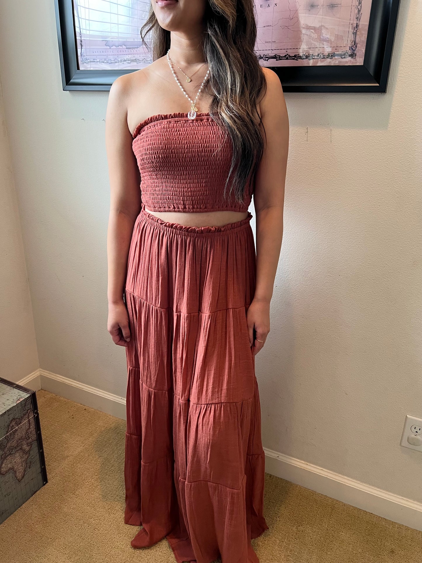 Smocked Tube and Skirt Set