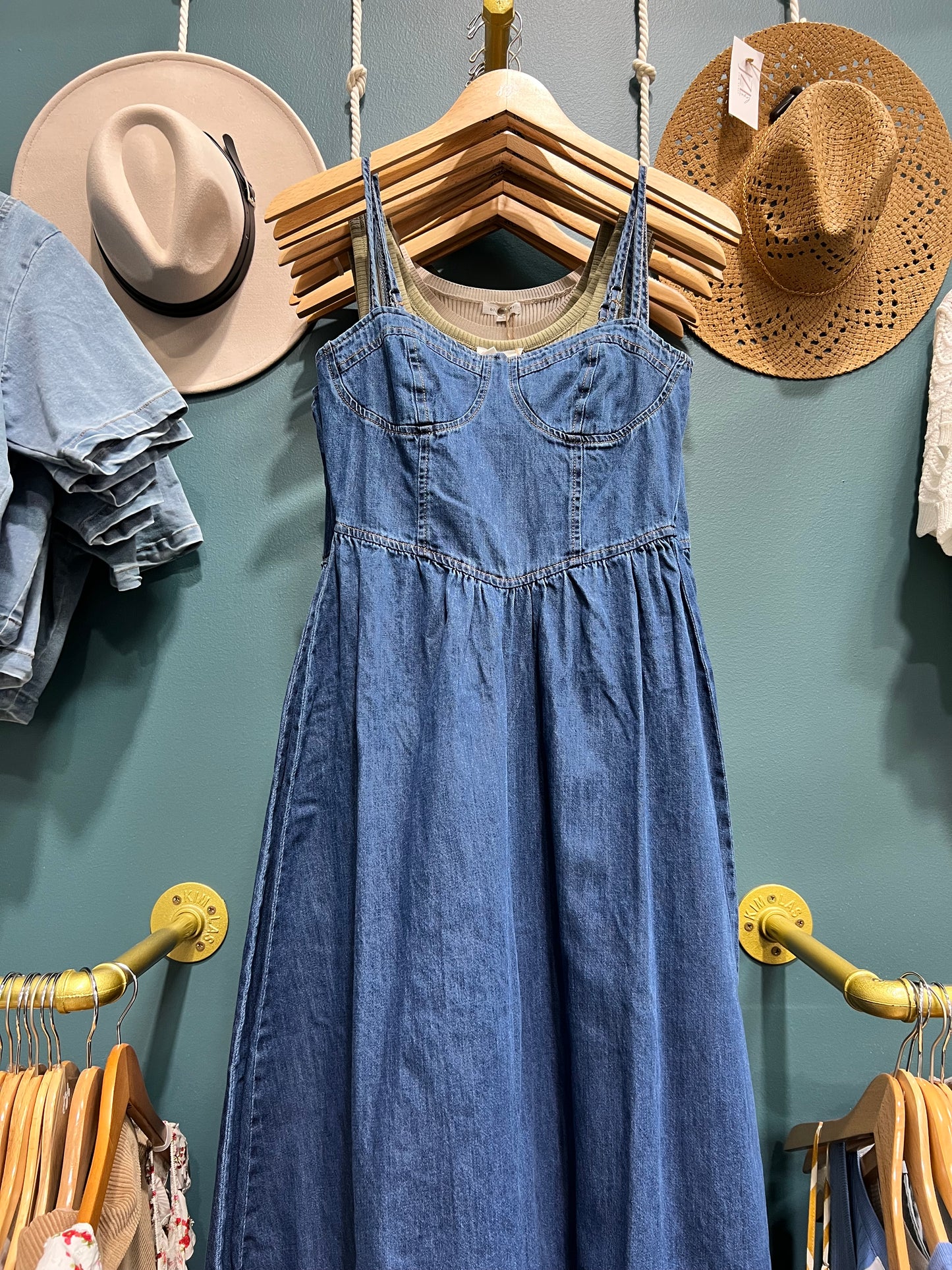 Sweetheart Denim Dress