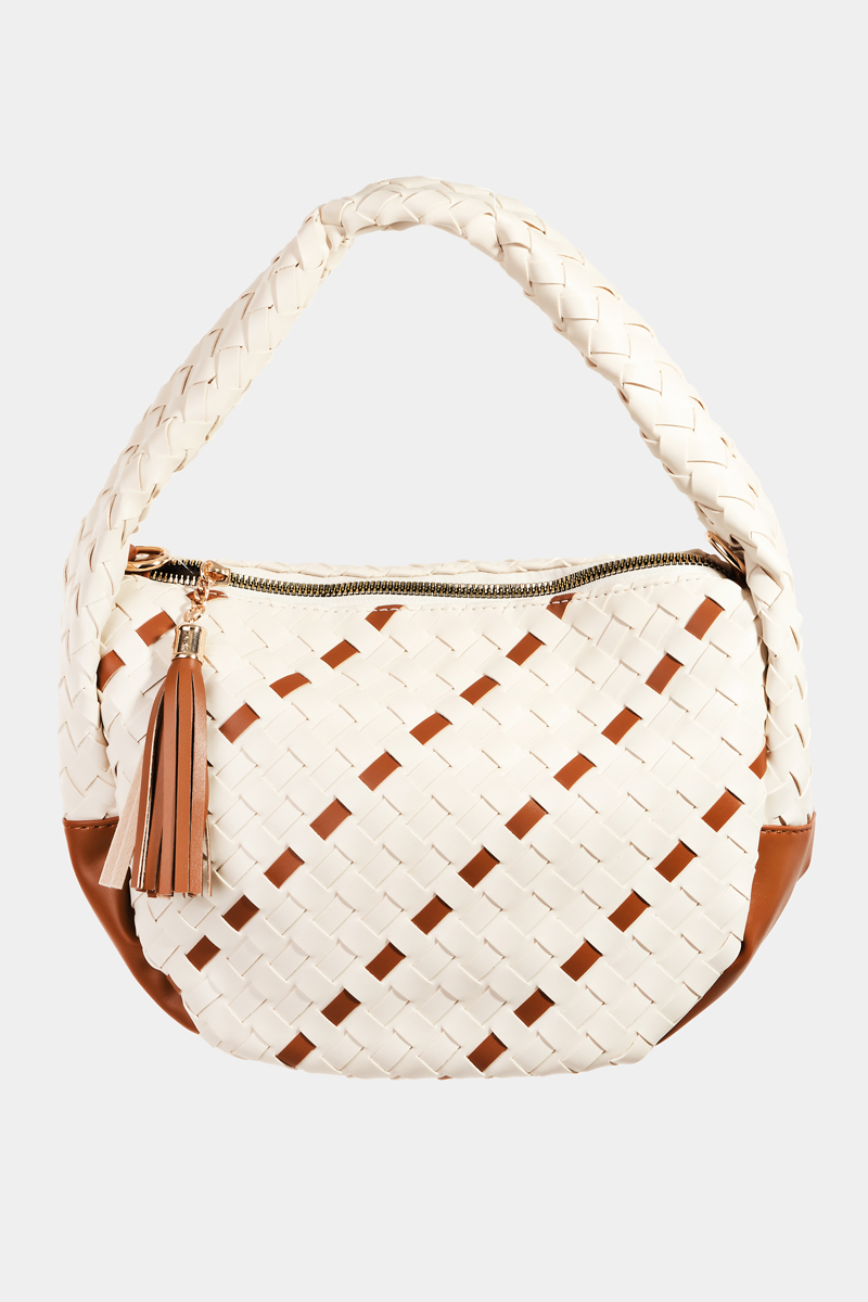 Two Tone Weave Handbag