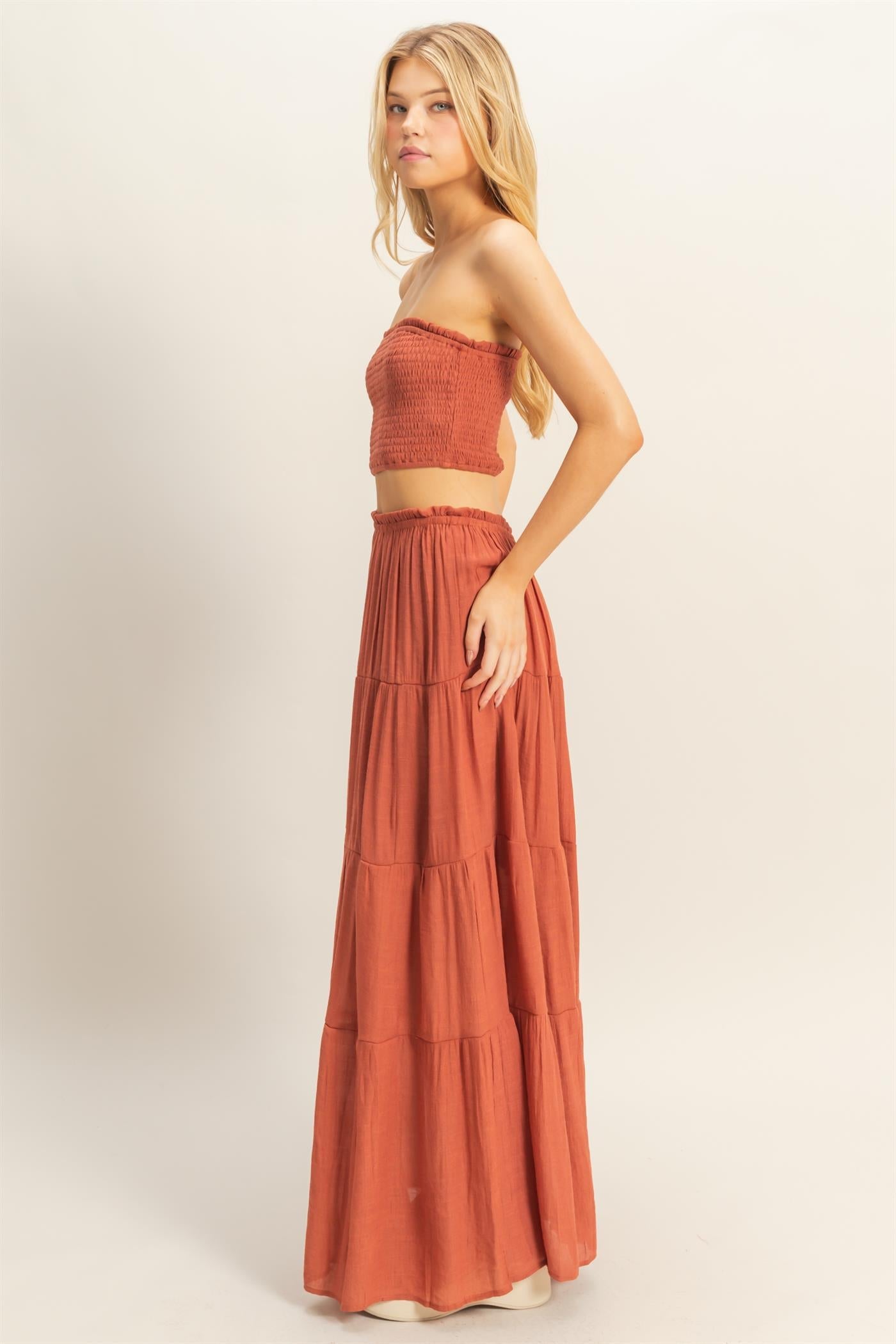 Smocked Tube and Skirt Set