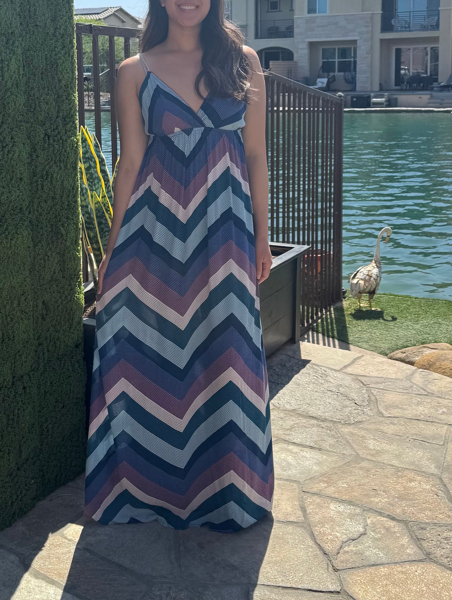 Chevron Maxi Dress