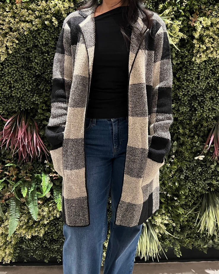 Checkered Cardigan