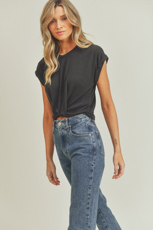 Twisted Front Muscle Tee