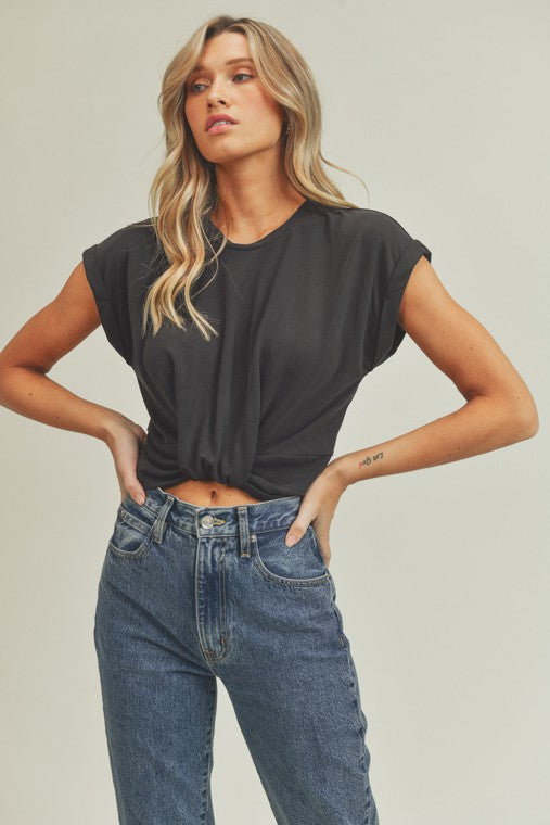 Twisted Front Muscle Tee