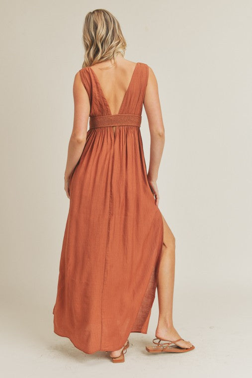 Cherlynn's Double Slit Maxi Dress