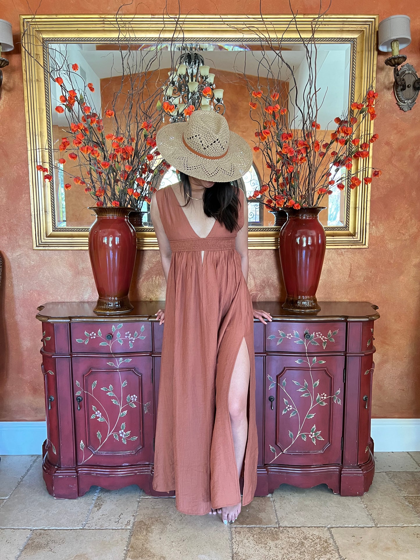 Cherlynn's Double Slit Maxi Dress