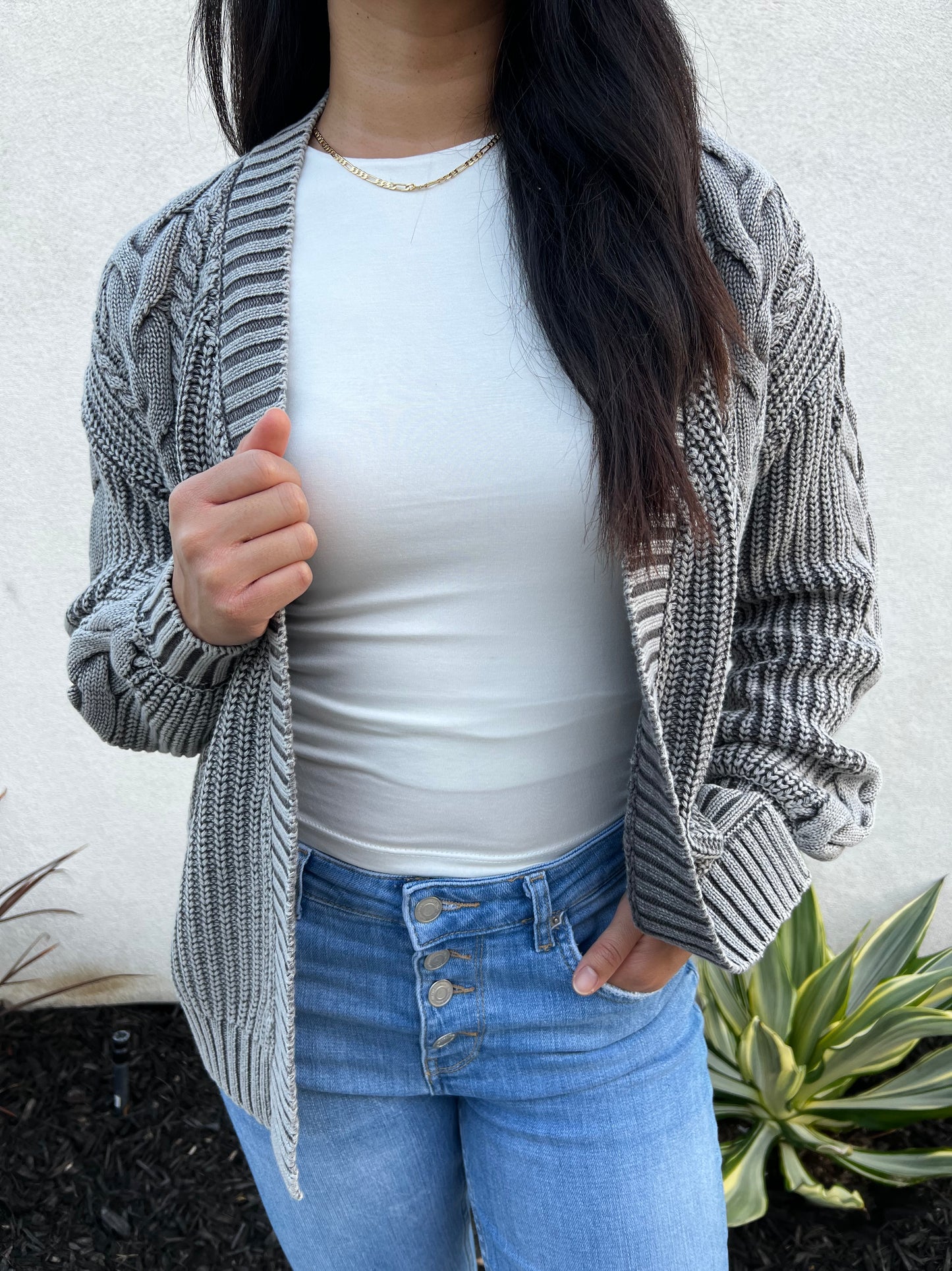 Chunky Cable Knit Cardigan