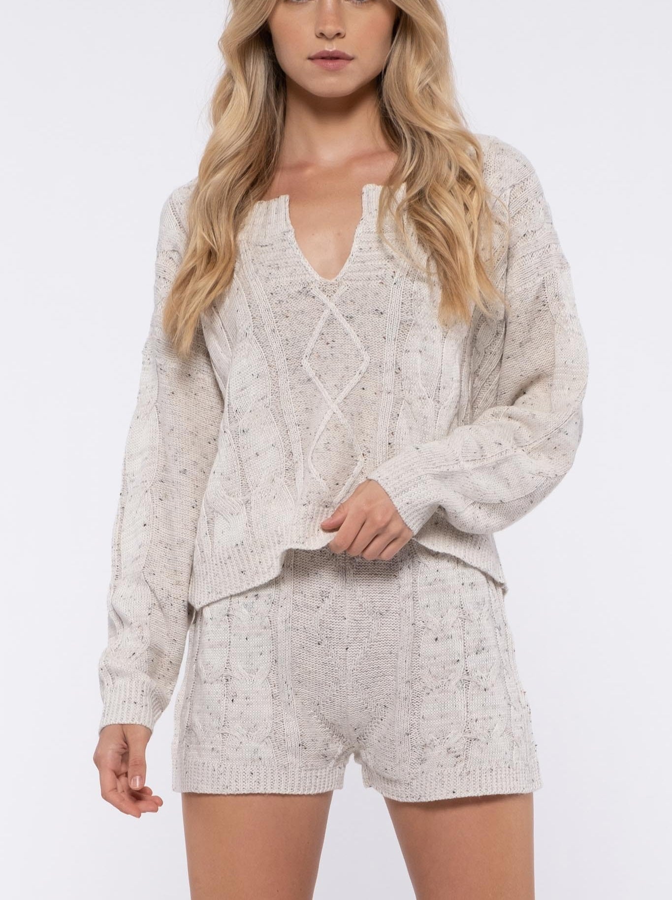 Short & Sweet Cable Knit Set