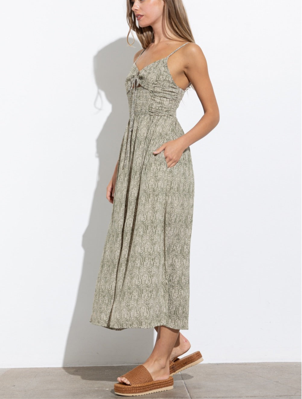 Printed Midi Dress
