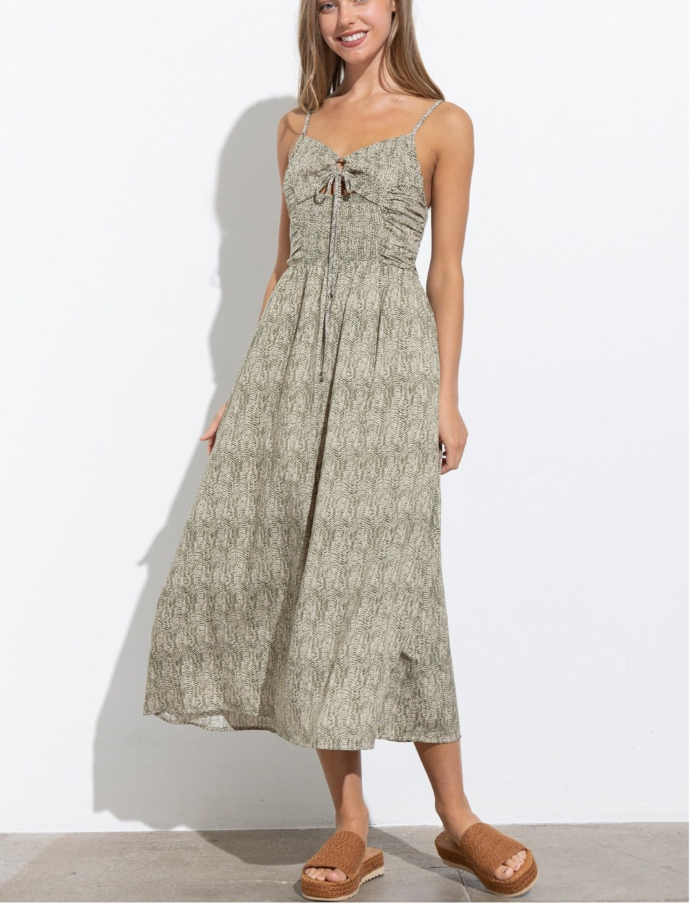 Printed Midi Dress