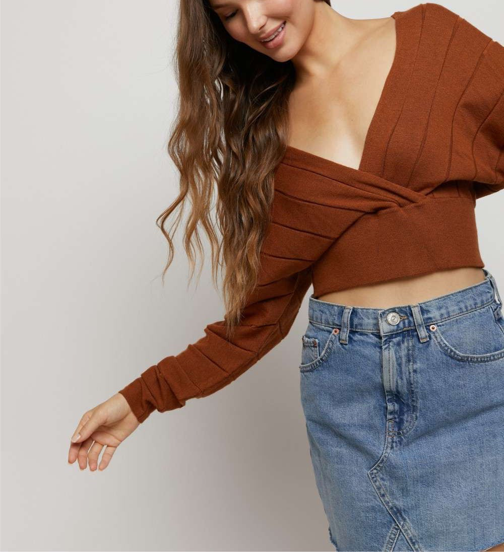 Overlap Sweater Top