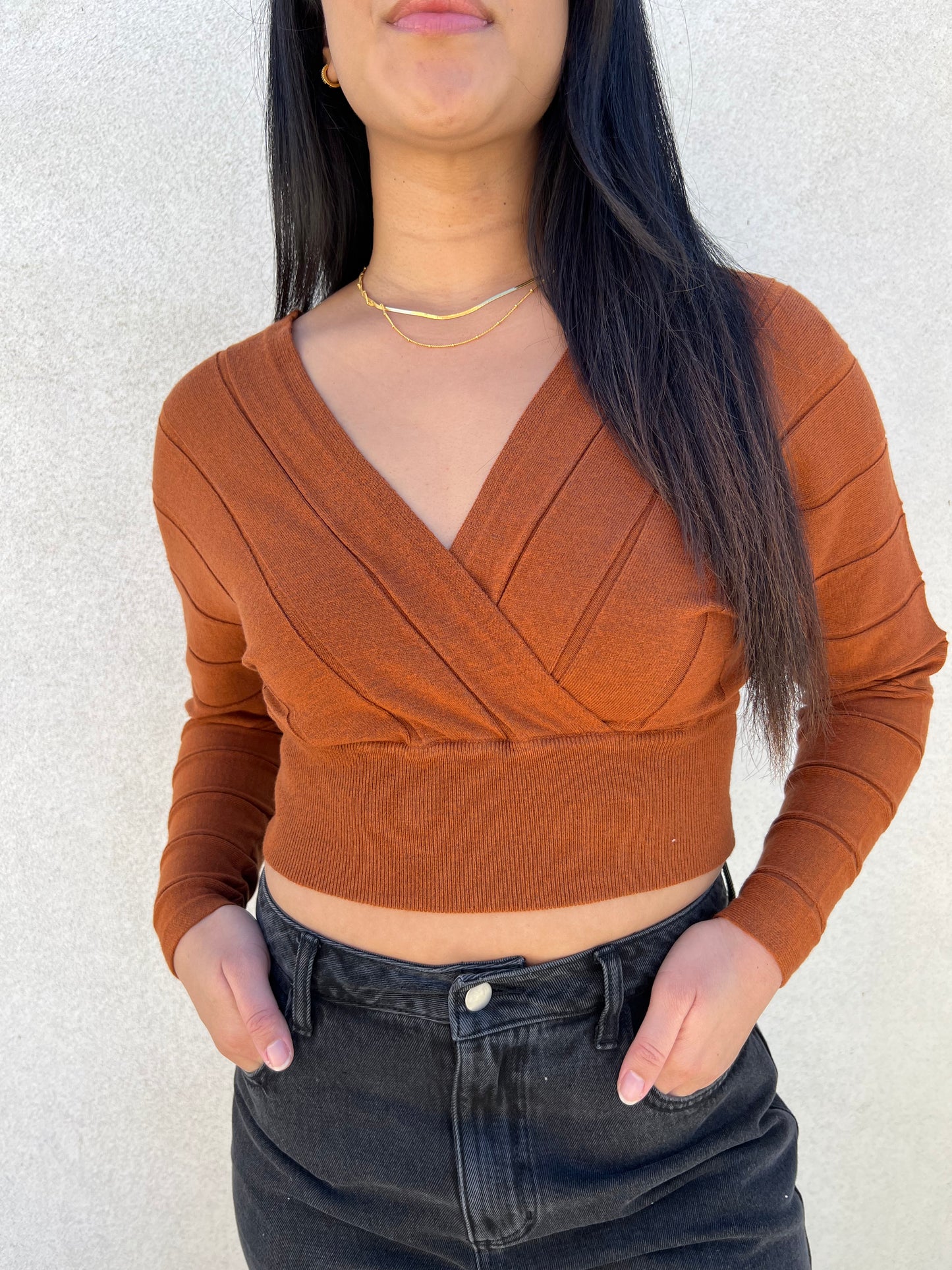 Overlap Sweater Top