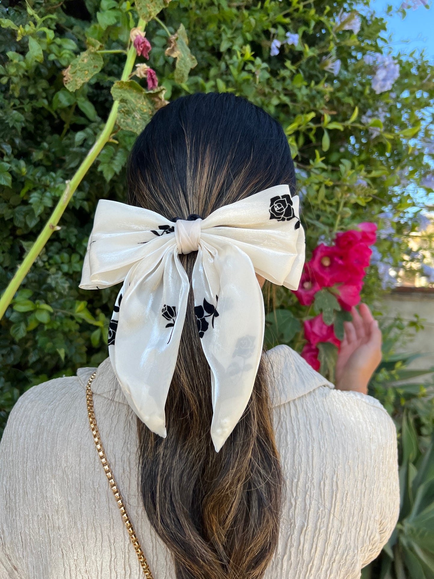 Velvet Bow Clip