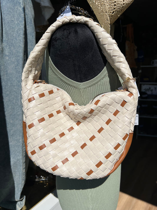 Two Tone Weave Handbag
