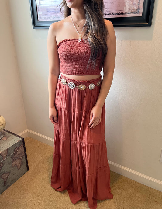 Smocked Tube and Skirt Set
