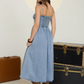 Chambray Denim Wash Midi Dress