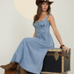 Chambray Denim Wash Midi Dress