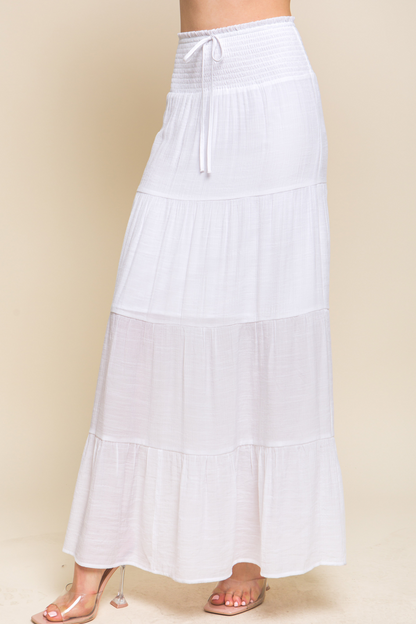 Smocked Maxi Skirt