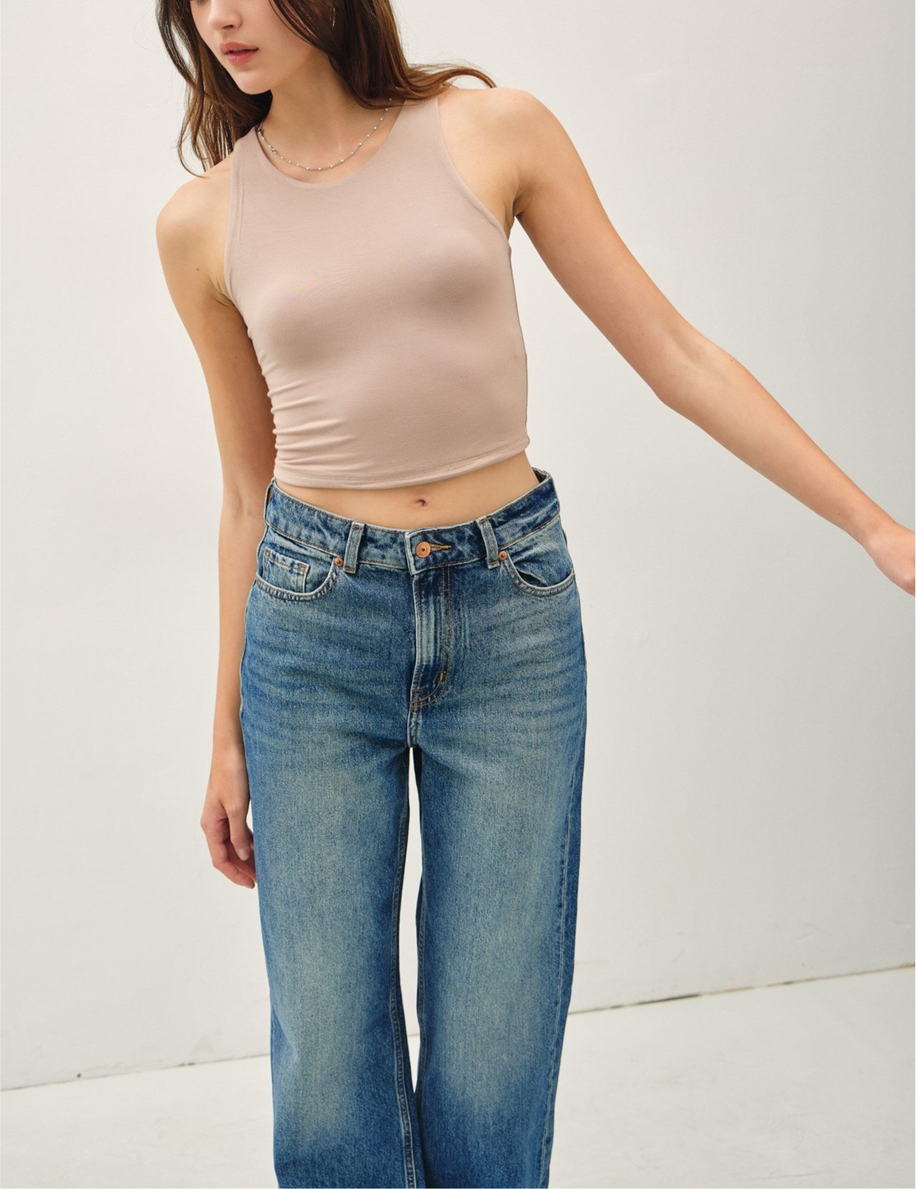 High Neck Cropped Tank