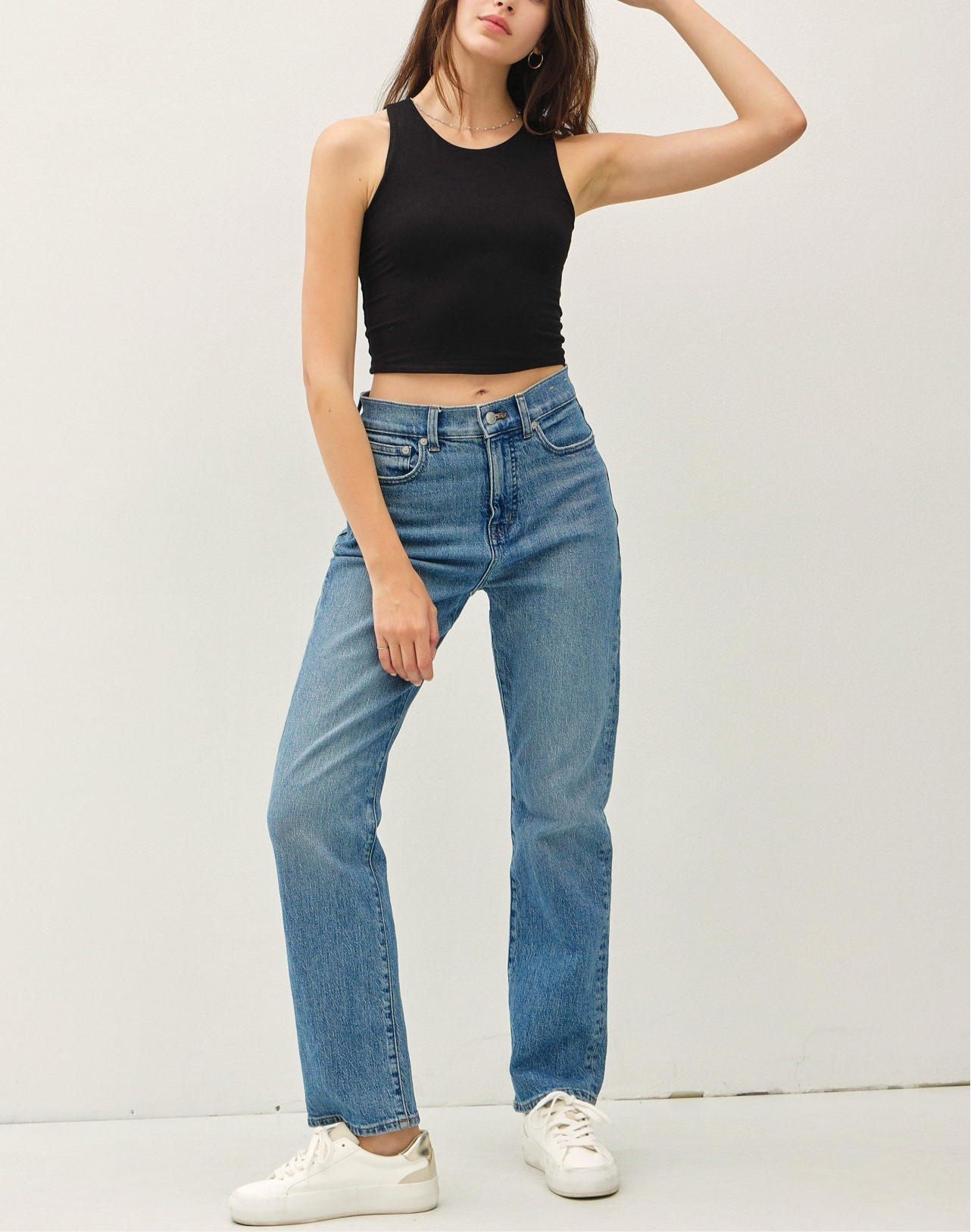 High Neck Cropped Tank