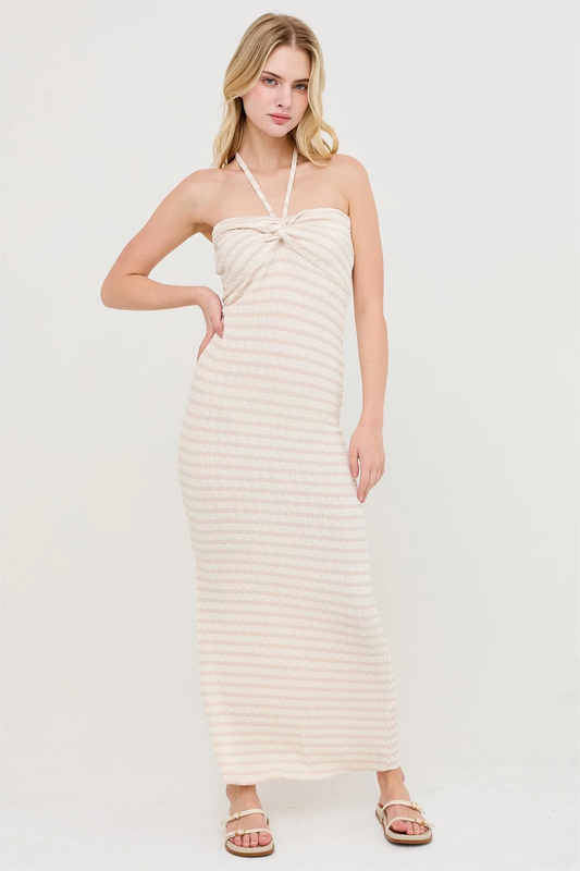 Halter Striped Dress