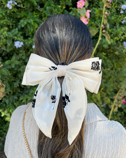 Velvet Bow Clip