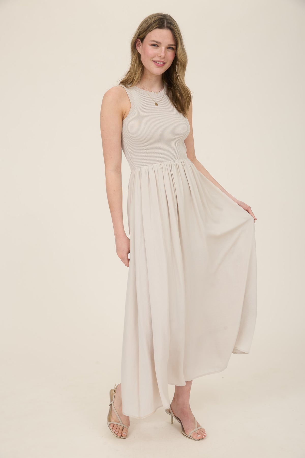 Sophia’s Knit Mixed Media Dress
