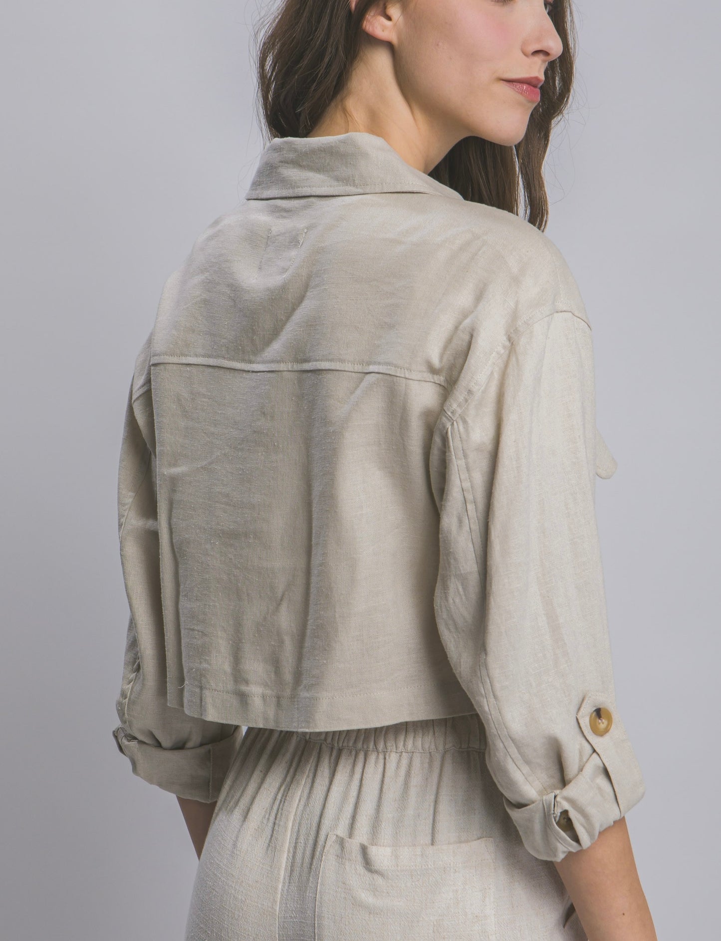 Linen Cropped Top