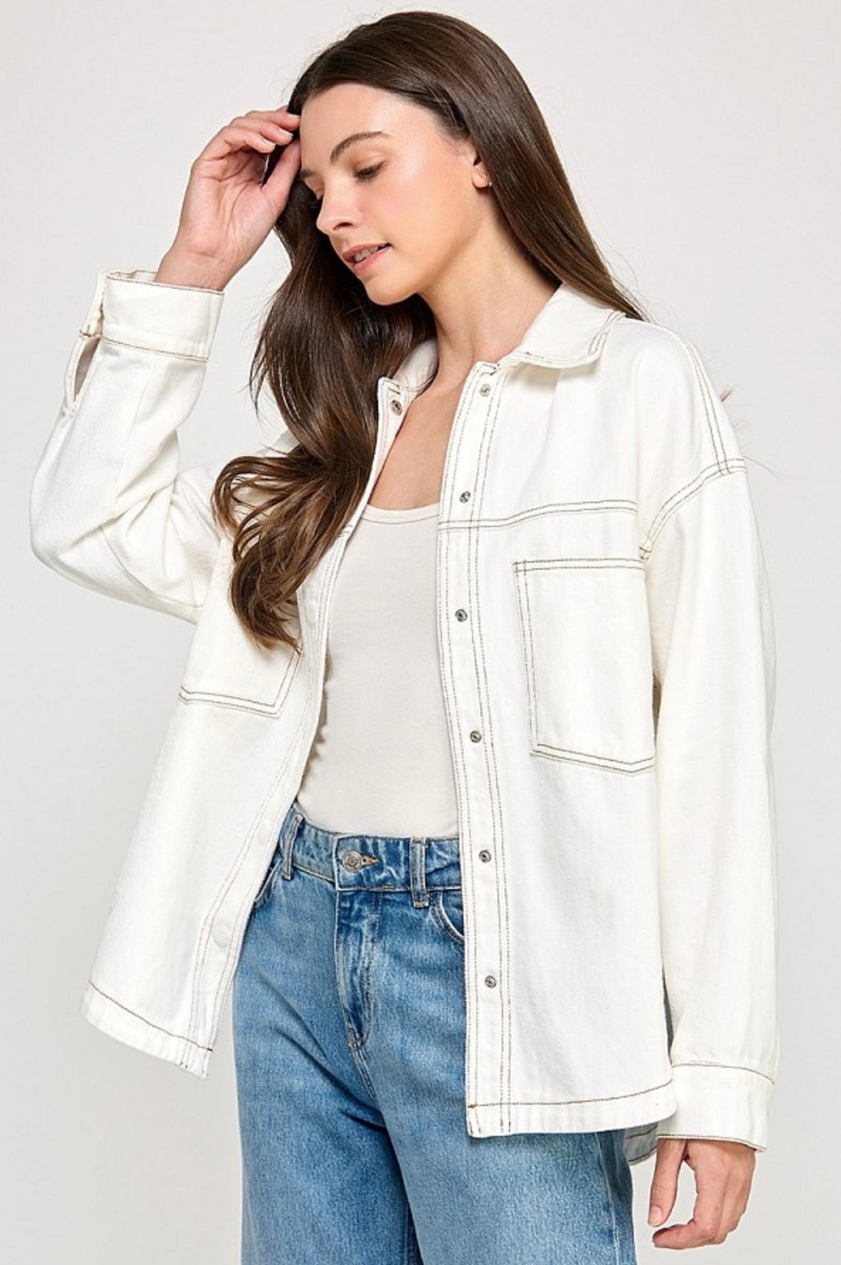 Evelyn's Oversized Denim Shacket