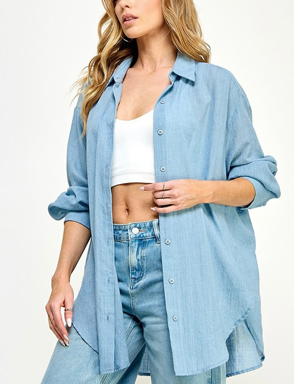 Harlow’s Oversized Button Down Shirt