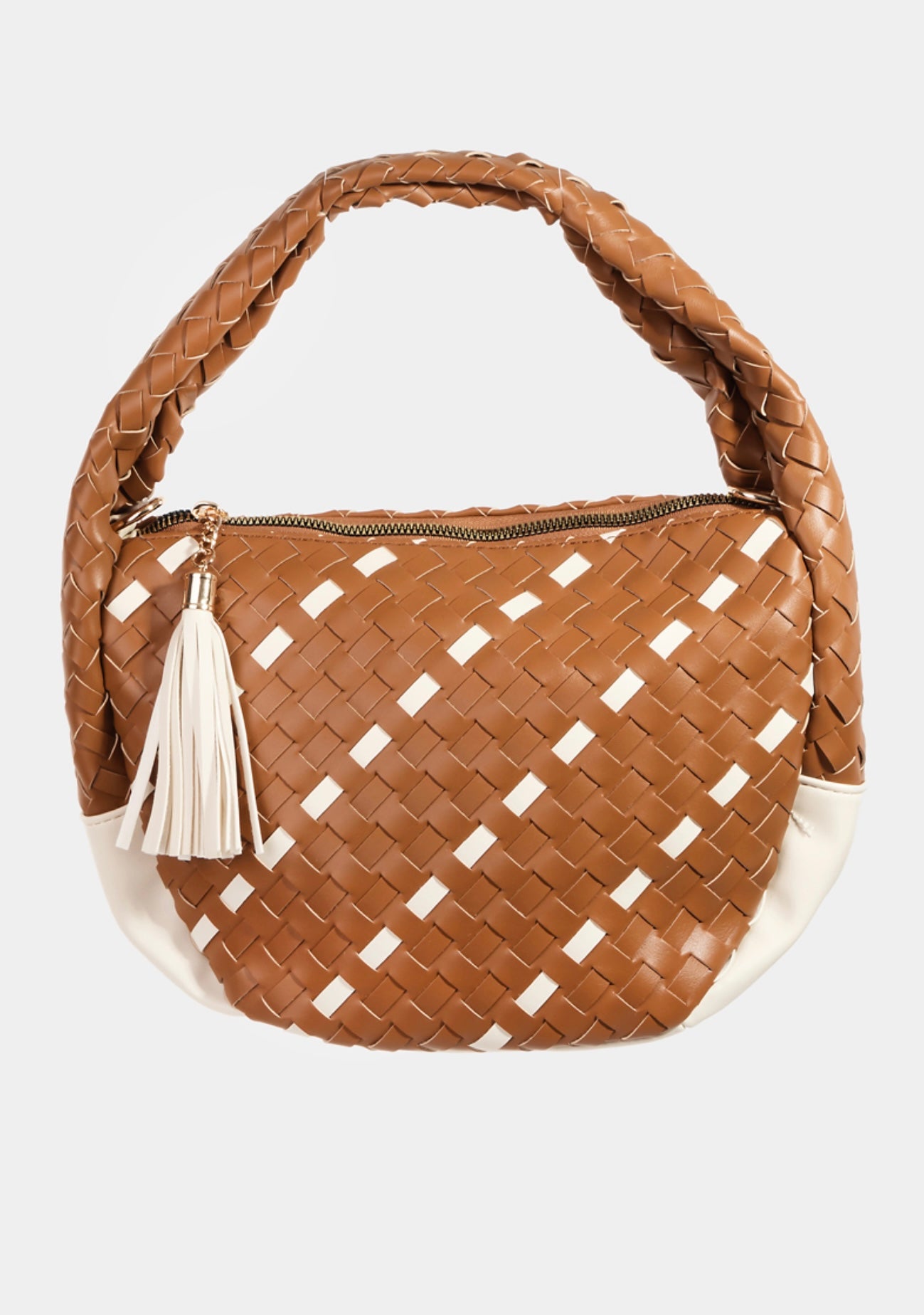 Two Tone Weave Handbag