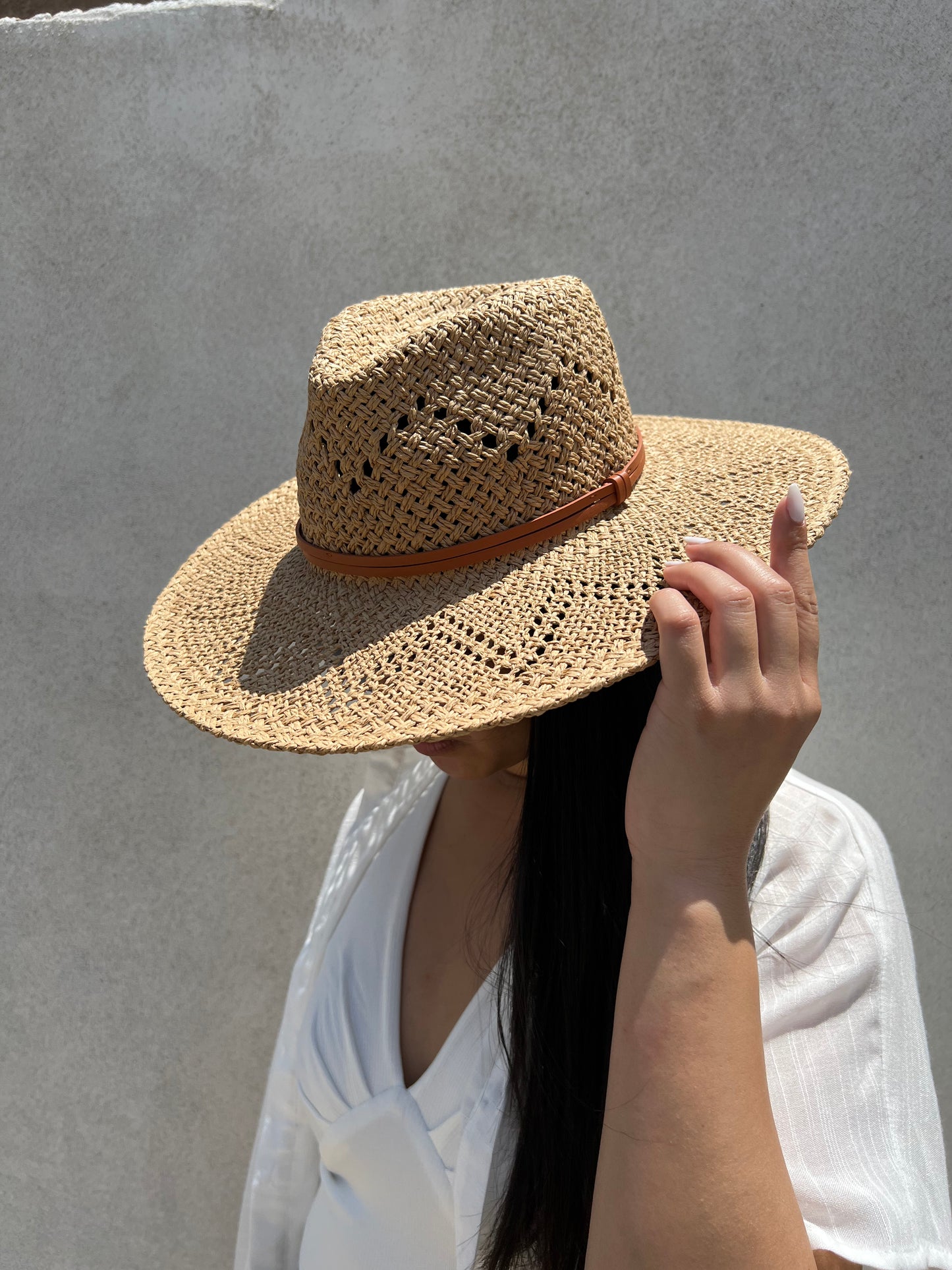 Wide Brim Woven Panama Hat