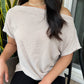 Front Twist Waffle Knit Top
