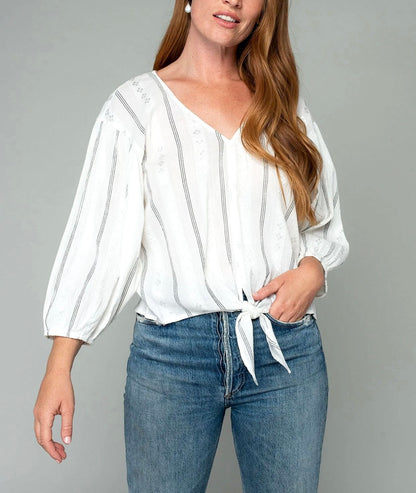 Boho Front-Tie Long Sleeve