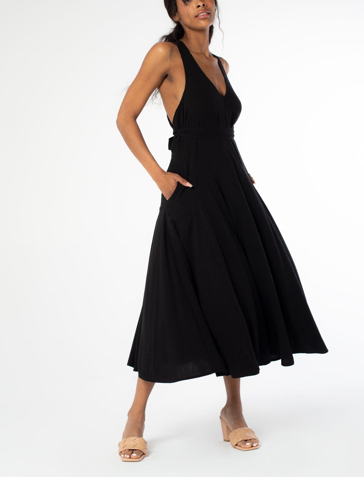 knee length dresses for ladies Criss Cross Midi Dress – JZLoveForStyle