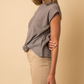 Front Twist Waffle Knit Top