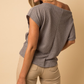 Front Twist Waffle Knit Top