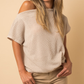 Front Twist Waffle Knit Top