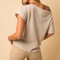 Front Twist Waffle Knit Top