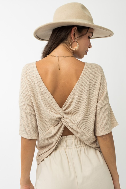 Open Back Knit Top