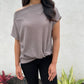 Front Twist Waffle Knit Top