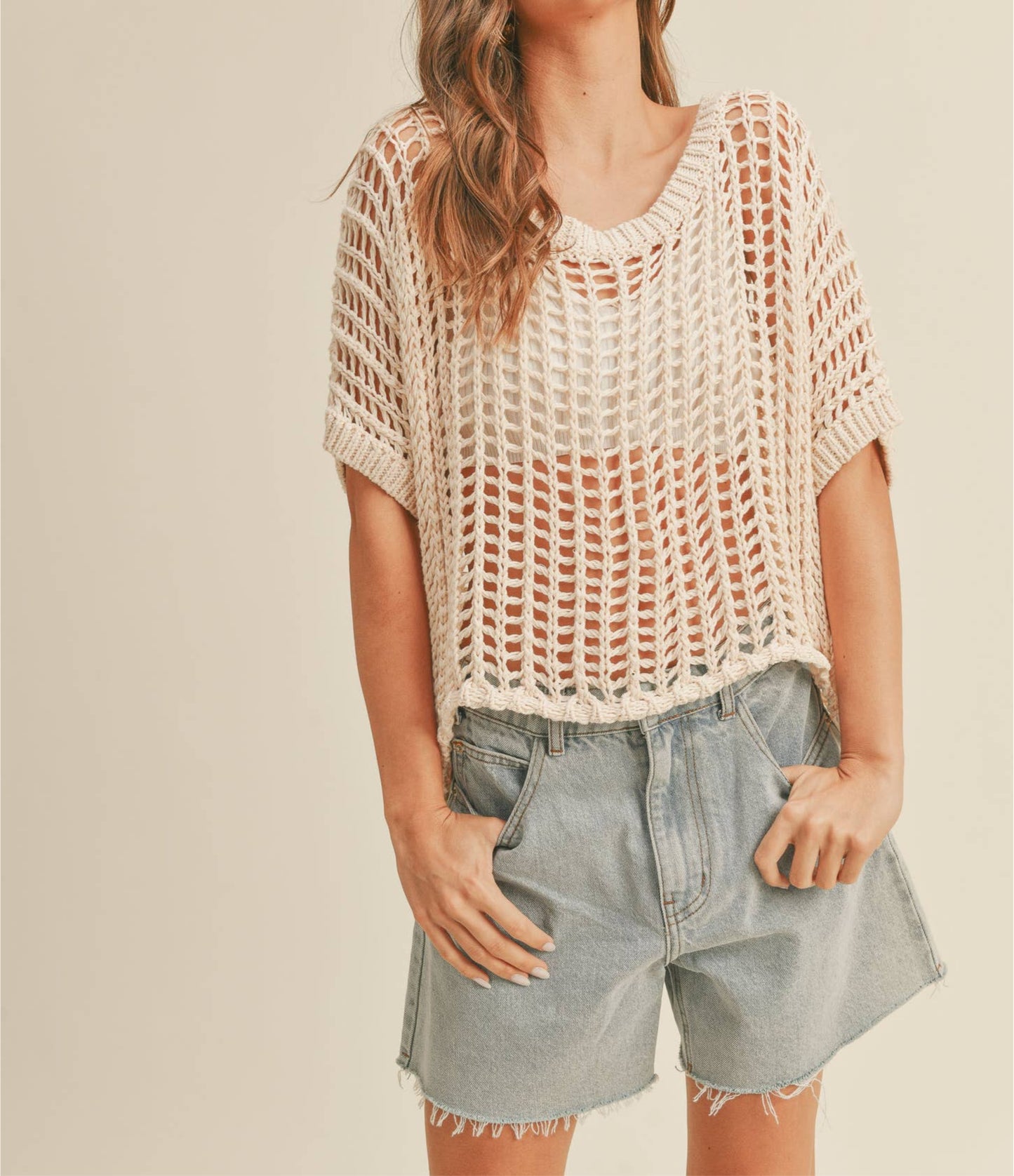 Breezy Crochet Knit Top